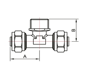 SMART 530011N041620A Тройник редукционный 16 2,0 цанга х 1/2" наружняя резьба х 16 2,0 цанга, никель, 60 штук в упаковке фото в интернет-магазине SMARTGRP