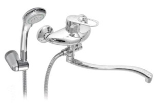 M403-08 Смеситель для ванны длинный 350 мм с кривым изливом SM403-08 SMART 10 штук в упаковке