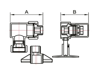 SMT797/2SCH100510CN Комплект 1"х3/4" г/г с отражат. и эксцентриком хром 10пар/кор фото в интернет-магазине SMARTGRP
