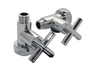 SMT8731SCH0510/2 Кран-Вентиль прямой, ручка крест, хром,  1"х3/4" г/ш, 10 пар/кор