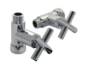 SMT8731SCH0405/2 Кран-Вентиль прямой, ручка крест, хром,  3/4"х1/2" г/ш, 10пар/кор