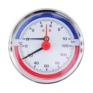 SMART SMTD80Н04-10/120 Термоманометр аксиальный 1/2", 10 бар, 120 C axial 60 штук в упаковке