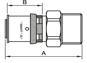 SMART SMT1650NY001604 S 16 x 1/2 M Прямой пресс - наружняя резьба 100 штук в упаковке фото в интернет-магазине SMARTGRP