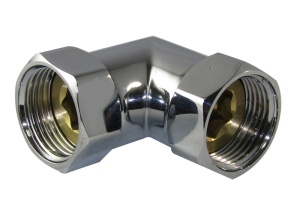 SANITAN 1740SCS0504 Уголок гайка - гайка 3/4" х 1/2" для полотенцесушителей 20пар/кор