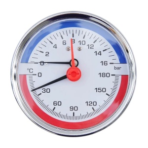 SMART SMTD80Н04-16/180 Термоманометр аксиальный 1/2", 16 бар, 180 C axial 60 штук в упаковке