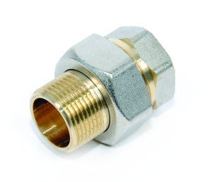 SMART SMT727ORNY6610 Американка прямая 1" внутренняя резьба х 1" наружняя резьба, никель - желтый, 40 штук в упаковке