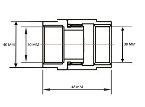 SG 733SCH1010 Муфта стяжная внутренняя резьба 1" х 1" хром 20 пар/кор фото в интернет-магазине SMARTGRP