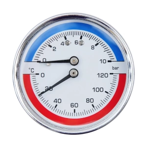 SMART SMTD63Н04-10/120 Термоманометр аксиальный 1/2", 10 бар, 120 C axial фото в интернет-магазине SMARTGRP