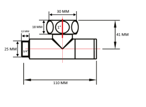 SMT8841SCH1005/2 Кран-Вентиль угловой, ручка колп., хром, 1"х3/4" г/ш, 10 пар/кор фото в интернет-магазине SMARTGRP