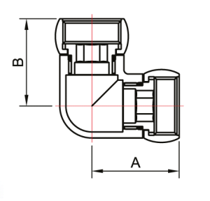 SANITAN 1740SCS1010 Уголок гайка - гайка 1" х 1" железо-хром 20пар/кор фото в интернет-магазине SMARTGRP