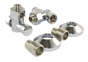 SMT8480SCH0405/2 CN Кран-Вентиль угловой, ручка колп., хром, 3/4"х1/2" г/ш, Комплект, 10пар/кор