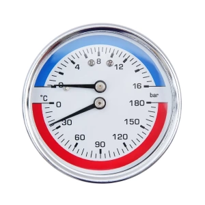 SMART SMTD63Н04-16/180 Термоманометр аксиальный 1/2", 16 бар, 180 C axial фото в интернет-магазине SMARTGRP
