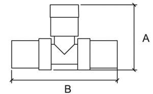 SharkBite PRESS SNP03161216FB T 16 x 1/2 F x 16 Тройник пресс - внутренняя резьба - пресс 180 штук в упаковке фото в интернет-магазине SMARTGRP