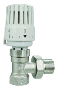 SMT1201LN0004 Терморегулятор угловой 1/2" с термостат.клап.и головкой