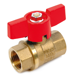 SMART 522H6605RB Кран шаровый 3/4" внутренняя резьба, красная бабочка, латунь, 100 штук в упаковке