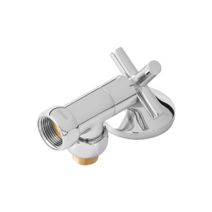 SMT8500SCH0405/2C Кран-Вентиль угловой, ручка крест, хром, 3/4"х1/2" г/ш, с отражателем, 10пар/кор фото в интернет-магазине SMARTGRP