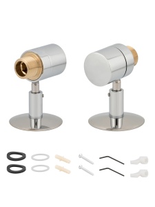 SMT750-1SCH040504 Колпачок со штуцером 1/2"НР с воздухоотводчиком и 122 держателем, хромированный 20пар/кор