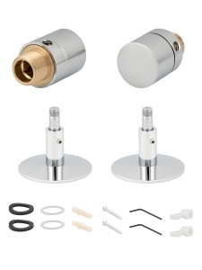 SG750-1SCH040504 Колпачок со штуцером 1/2"НР, с воздухоотводчиком и 122 держателем, хромированный , 20 пар/кор фото в интернет-магазине SMARTGRP