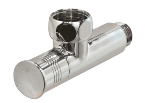 SMT8841SCH0410 Кран-Вентиль угловой, ручка колп., хром, 1"х1/2" г/ш, 20шт/кор