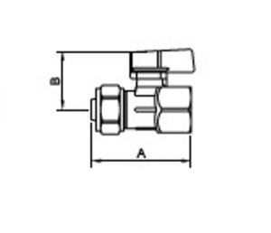 SMART SMT2020N0416-50 1/2" F x 16 кран шаровый для металлопластиковой трубы, бабочка 50 штук в упаковке фото в интернет-магазине SMARTGRP