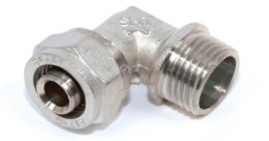 ТЕАМ 1604N001604 L 16 x 1/2" Соединение угловое, цанга - наружняя резьба, 150 штук в упаковке