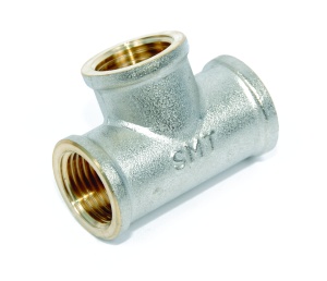 SMART SMT700NY6612 Тройник 1-1/4" внутренняя резьба, никель - желтый, 25 штук в упаковке