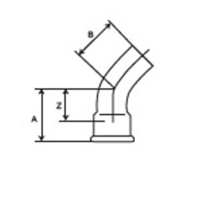 SDH 40 Отвод 45 градусов 1" внутренняя резьба х 1" наружняя резьба, оцинкованная, 45 штук в упаковке фото в интернет-магазине SMARTGRP
