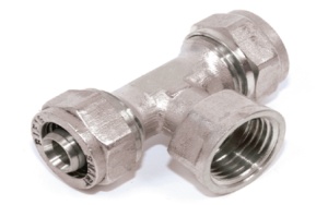 ТЕАМ 1609N160516 T 16 x 3/4" x 16 Тройник соединительный, цанга - внутренняя резьба - цанга, 60 штук в упаковке