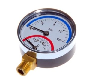 SMART SMTD63V04-16/180 Термоманометр радиальный 1/2", 16 бар 180 C radial