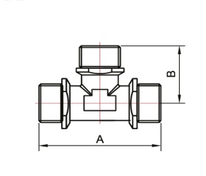 SMART SMT765NY6610 Тройник 1" наружняя резьба, никель - желтый, 40 штук в упаковке фото в интернет-магазине SMARTGRP