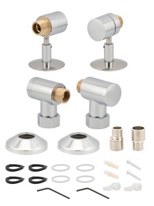 SMT750/2SCH040504CN Комплект для п/с  3/4"ВРх1/2"НР с эксцентр.,отражат. хром 10комп/кор