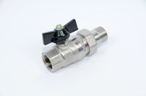 SMART 510N6610 1" внутренняя - наружняя резьба, для шарового крана, со сгоном, бабочка черная, 15 штук в упаковке