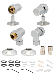 SMT747/2SCH040504 CN Комплект для п/с 3/4"ВРх1/2"НР с экцентр.,отражат. хром 10 комп/кор фото в интернет-магазине SMARTGRP