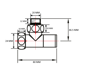 SMT8510SCH0405 Кран-Вентиль угловой, ручка колп., хром, 3/4"х1/2" г/ш, 20шт/кор фото в интернет-магазине SMARTGRP