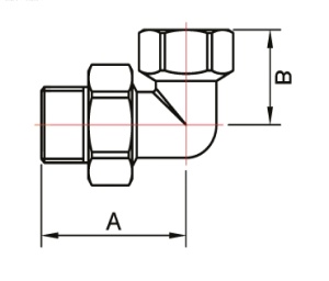 SMART SMT726ORNY6610 Американка угловая 1" внутренняя резьба х 1" наружняя резьба, никель - желтый, 20 штук в упаковке фото в интернет-магазине SMARTGRP