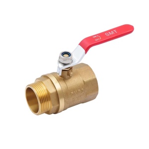 SMART 501H6612R Кран шаровый 1-1/4" наружняя - внутренняя резьба, красная ручка, латунь, 30 штук в упаковке