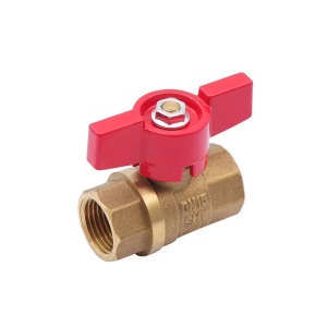 SMART 522H6604RB Кран шаровый 1/2" внутренняя резьба, красная бабочка, латунь, 150 штук в упаковке