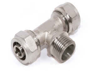 ТЕАМ 1608N260626 T 26 x 1" x 26 Тройник соединительный, цанга - наружняя резьба - цанга, 45 штук в упаковке