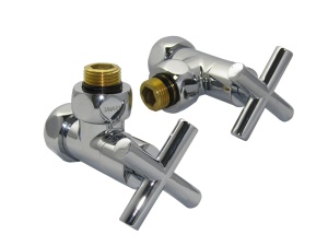 SG8500SCH0405/2 Кран-Вентиль угловой, ручка крест, хром, 3/4"х1/2" г/ш, 10пар/кор