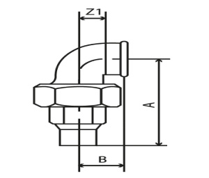 SDH 98 Американка угловая коническая 1/2" внутренняя резьба х 1/2" наружняя резьба, оцинкованная, 50 штук в упаковке фото в интернет-магазине SMARTGRP