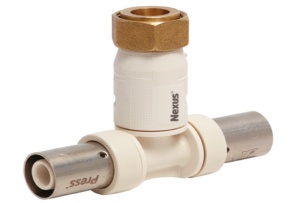 SharkBite PRESS SNP03161216FBSW T 16 x 1/2 x 16 F nut Тройник пресс - накидная гайка - пресс 120 штук в упаковке