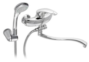 Смеситель для ванны длинный 350 мм с кривым изливом SM405-08 SMART 10 штук в упаковке