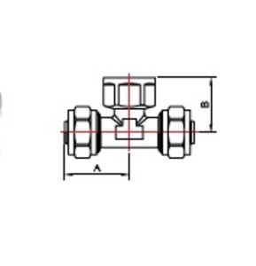 ТЕАМ 1609N160416 T 16 x 1/2" x 16 Тройник соединительный, цанга - внутренняя резьба - цанга, 80 штук в упаковке фото в интернет-магазине SMARTGRP