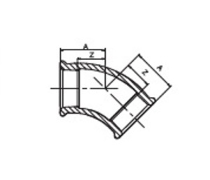 SDH 120 Угол 45 град 3/4" внутренняя резьба, оцинкованный, 80 штук в упаковке фото в интернет-магазине SMARTGRP