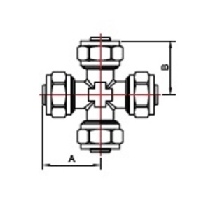 SMART SMT1610NY20202020 Cross 20 Соединительная крестовина, цанга 20, 30 штук в упаковке фото в интернет-магазине SMARTGRP