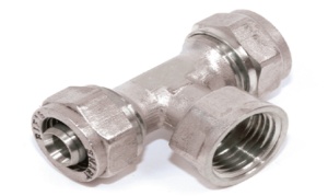 ТЕАМ 1609N320732 T 32 x 1-1/4" x 32 Тройник соединительный, цанга - внутренняя резьба - цанга, 20 штук в упаковке