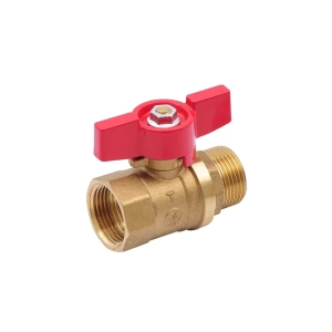 SMART 523H6605RB Кран шаровый 3/4" наружняя - внутренняя резьба, красная бабочка, латунь, 100 штук в упаковке фото в интернет-магазине SMARTGRP