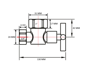 SMT8471SCH1005/2 CN Кран-Вентиль угловой, ручка крест, хром, 1"х3/4" г/г Комплект, 10пар/кор фото в интернет-магазине SMARTGRP