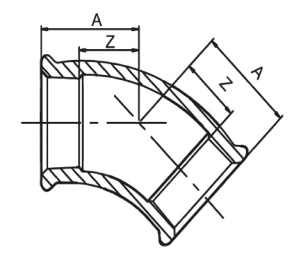 SDH 120 Угол 45 градусов 1/2" внутренняя резьба, оцинкованная, 200 штук в упаковке фото в интернет-магазине SMARTGRP