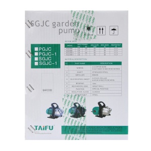 Самовсасывающий насос (50 литров в минуту на высоту 30 метров) SGJC600 TAIFU фото в интернет-магазине SMARTGRP